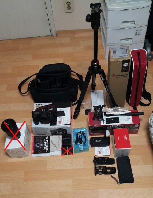카메라 기자재 일괄판매 (캐논 EOS 90D외)